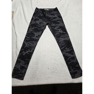 Levi 711 Skinny Women's Size 25 Black Camo Print Stretch Denim Jean Camoflauge